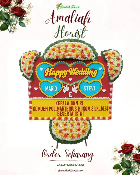Papan Bunga Pernikahan Subo